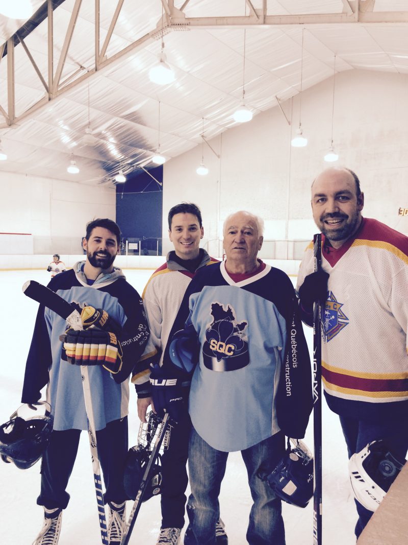 Félix Pruneault Banford, Simon Jolin-Barrette, Gilbert Desrosiers et Denis Bélanger.
