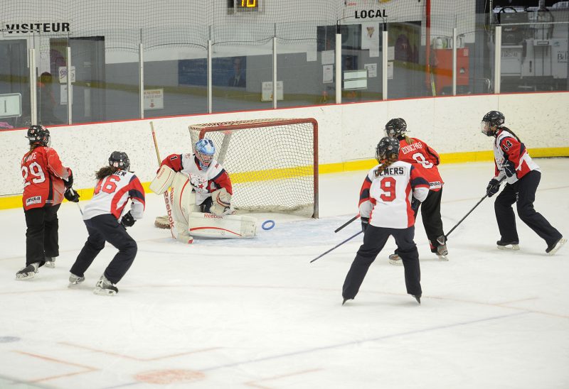 L'ambiance était à son comble, lors de la partie de la saison régulière de la Ligue Nationale de Ringuette (LNR) opposant La Rive-Sud contre Le Royal de Bourassa.