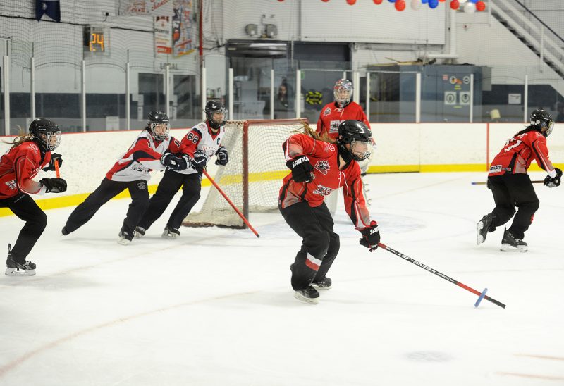 L'ambiance était à son comble, lors de la partie de la saison régulière de la Ligue Nationale de Ringuette (LNR) opposant La Rive-Sud contre Le Royal de Bourassa.