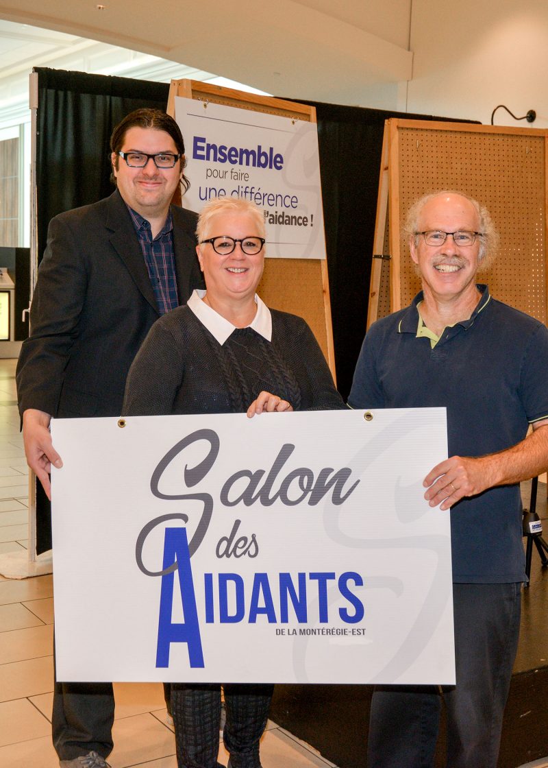 Le comité organisateur du Salon des aidants de la Montérégie-Est est composé de Bruno Decelle de la Coop aux P'tits soins, de Sylvie Grimard du Centre de soutien et de services aidants/adultes, et de Marc Trudelle, de la Société alzheimer des Maskoutains-Vallée des Patriotes.
Photo: François Larivière