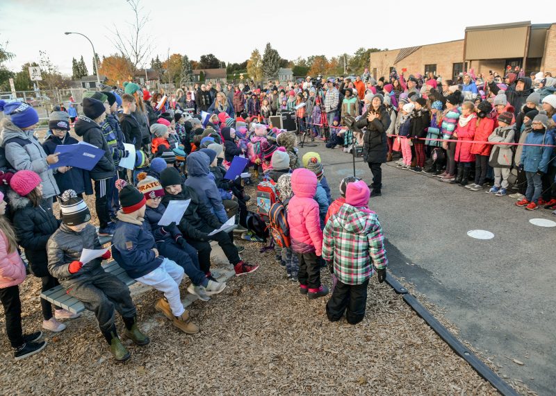 L’école Le Tournesol bénéficie maintenant d’une classe extérieure. Photo: François Larivière