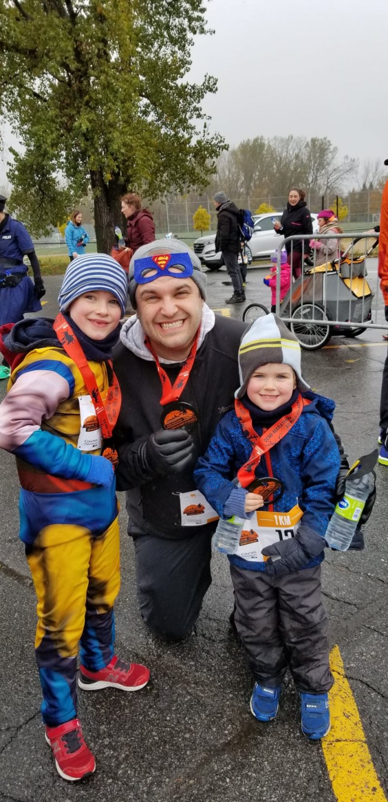 La famille Boies: Logan, Keaven et Arnaud. Photo: Gracieuseté