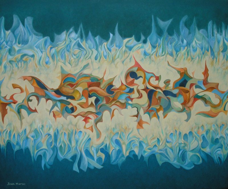 Feu de glace, une œuvre de Jean Martel, qui fait partie de l’exposition